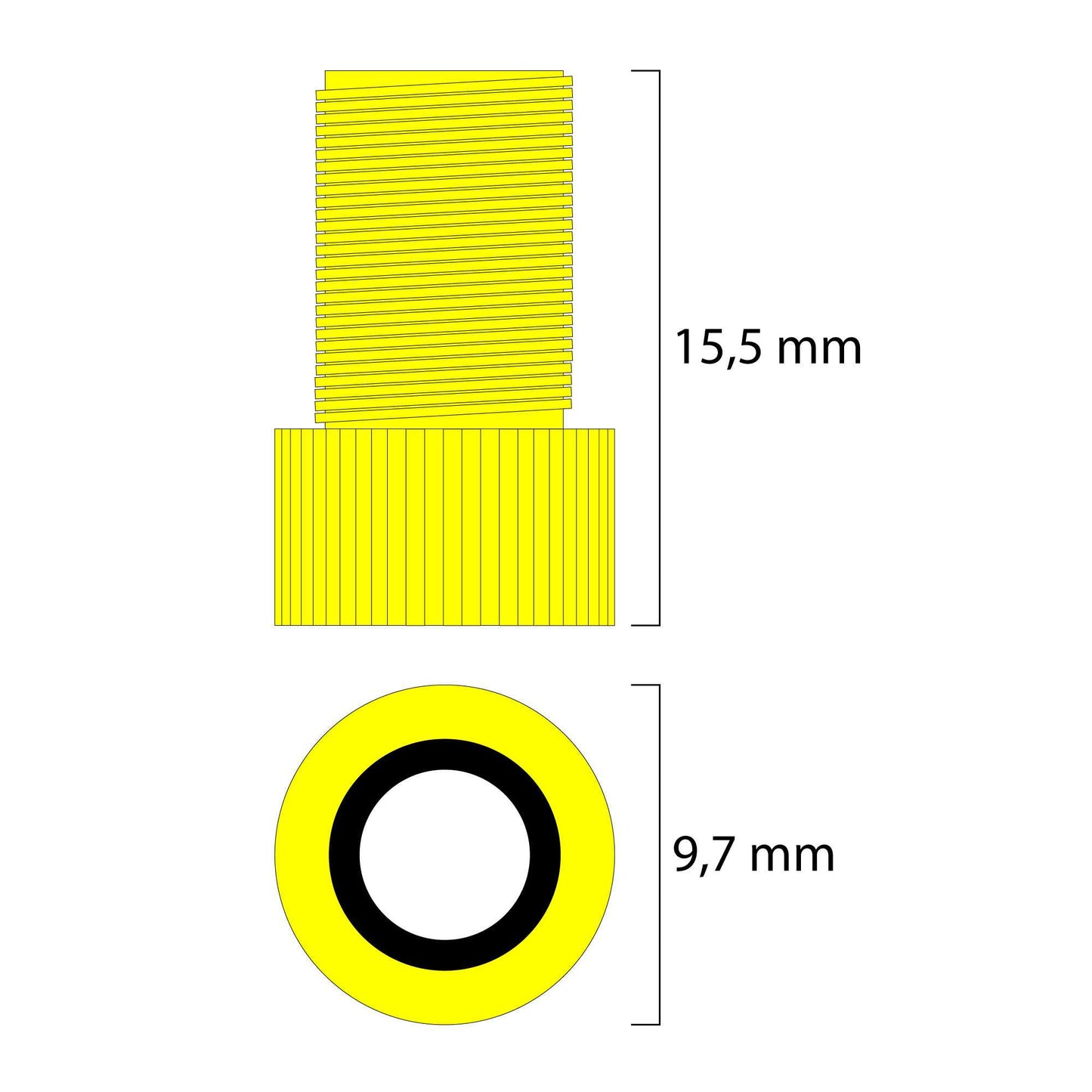 2x Adaptador para Valvula Bicicleta de Montaña Moto Ciclismo Inflado de Presta a Schrader de Pequeña a Grande Dorado