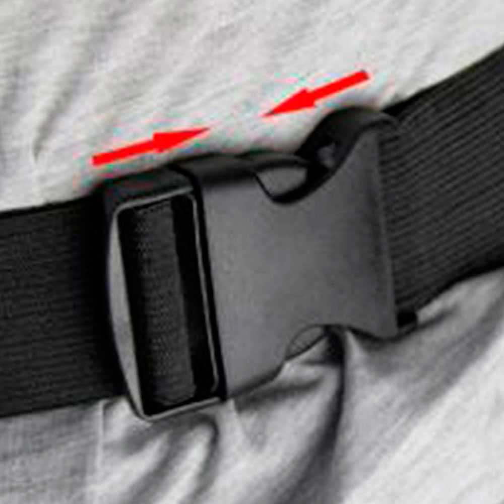 Riñonera Deportiva Negra Bolsa de Cintura con Cremallera Individual Simple 1 Bolsillo Cinturon Ajustable Banda