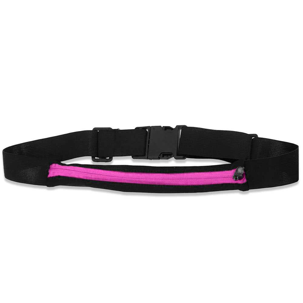 Riñonera Deportiva Rosa Bolsa de Cintura con Cremallera Individual Simple 1 Bolsillo Cinturon Ajustable Banda