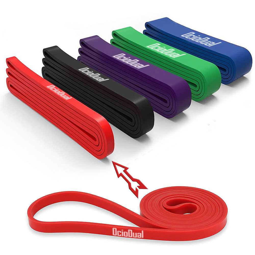 Banda Elástica de Resistencia para Fitness, Yoga, Musculación, Fuerza, Ejercicio, Nivel de resistencia: 7-16KG / 15-35LB, 21mm,