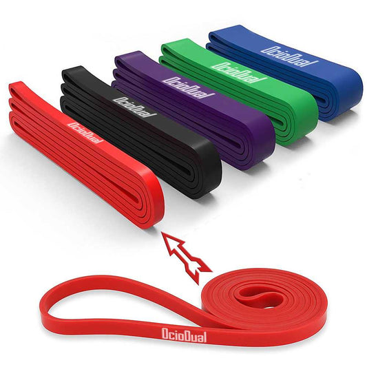 Banda Elástica de Resistencia para Fitness, Yoga, Musculación, Fuerza, Ejercicio, Nivel de resistencia: 7-16KG / 15-35LB, 21mm,