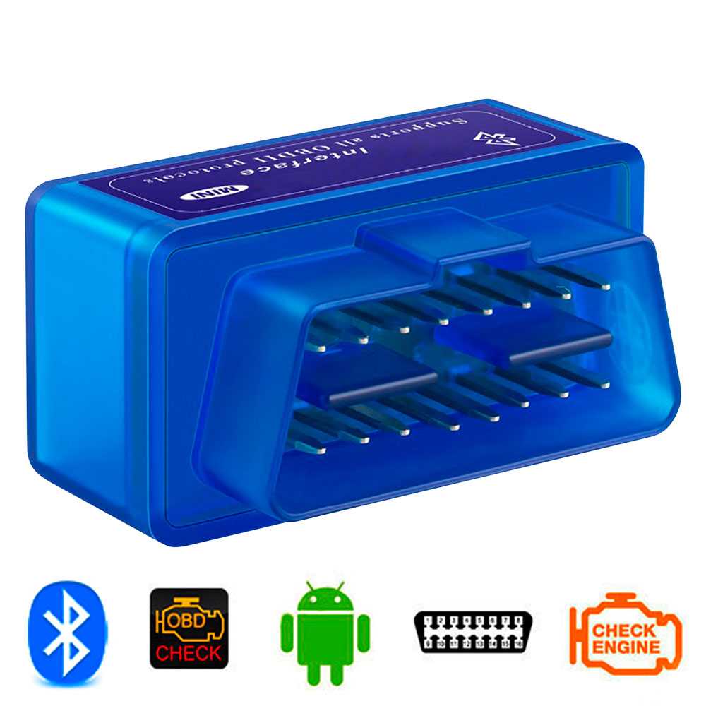 Dispositivo Interfaz V2.1 Bluetooth Herramienta de Análisis Diagnóstico Azul para Android Coche