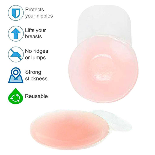 2x Pegatinas Levanta Pechos Reutilizables Push Up Invisible Copas C D E Redondas