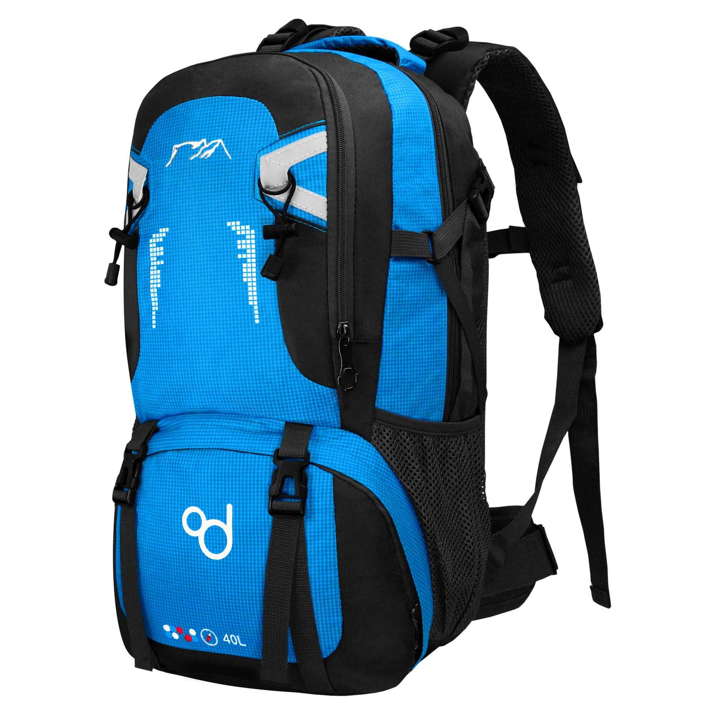 Mochila 40 Litros Impermeable Azul de Senderismo Montaña Montañero Viaje Acampada Acampar Aire Libre Trekking 40L