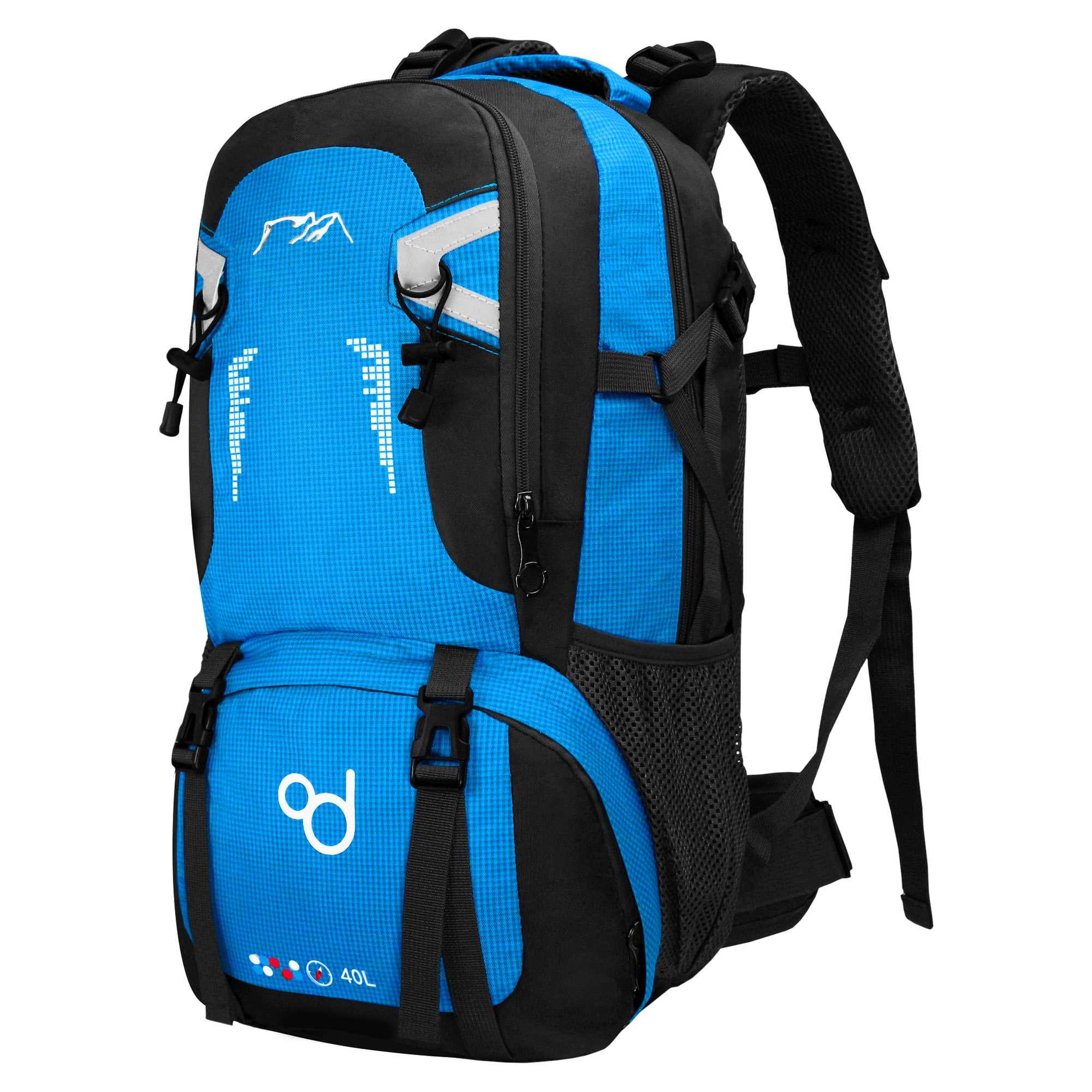 Mochila 40 Litros Impermeable Azul de Senderismo Montaña Montañero Viaje Acampada Acampar Aire Libre Trekking 40L
