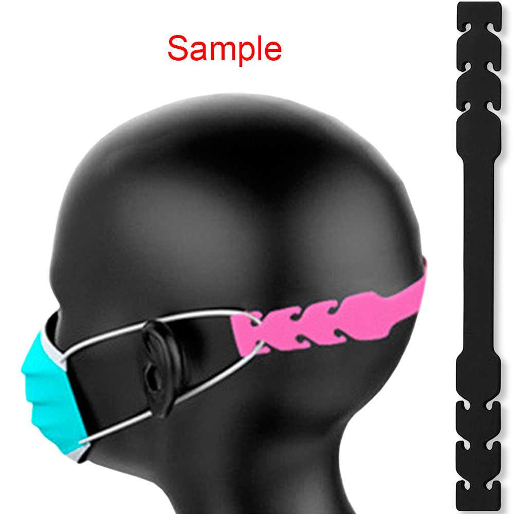 4 Salva Orejas Extensores Elásticos Flexibles Negras para Mascarilla Ajustables Antipresión Ganchos de Silicona Goma