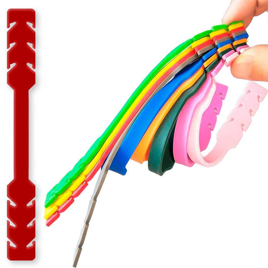 4 Salva Orejas Extensores Elásticos Flexibles Rojas para Mascarilla Alargadores Ajustables Antipresión Ganchos de Goma