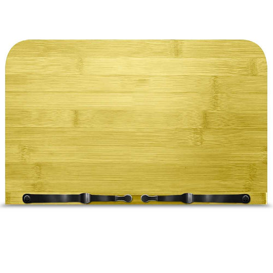 Atril Soporte Madera Tamaño L con Pinzas Respaldo Ajustable Regulable Plegable para Libros de Cocina Tablets Partituras