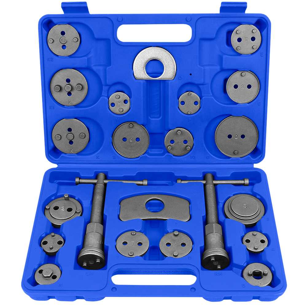 Set 22 Piezas Reposicionador de Pistones Zapatas Pastillas Freno con Maleta Azul Restablecer Reparar Los Frenos Disco