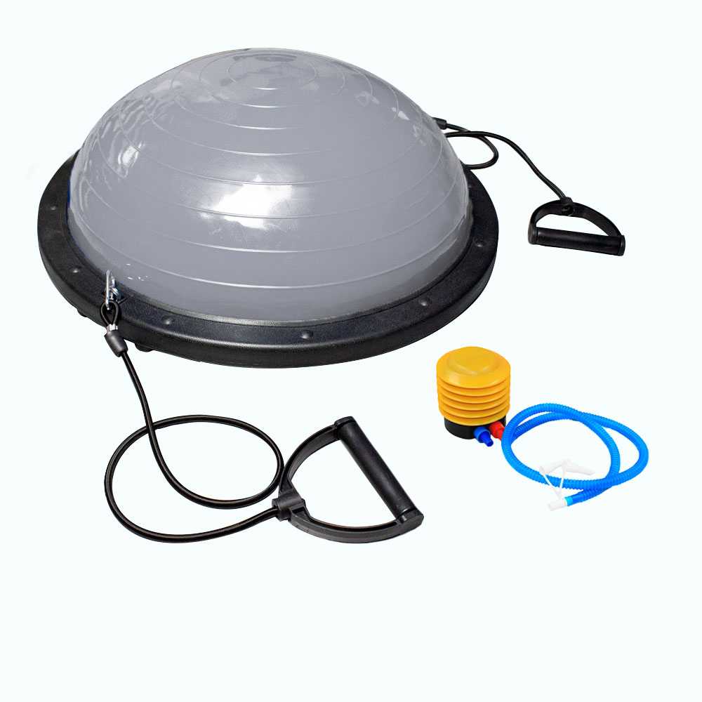 Entrenador de Equilibrio 58cm Gris Bos Balance Trainer Fitball Pelota de Gimnasia Pilates Up con Inflador Unisex Adulto