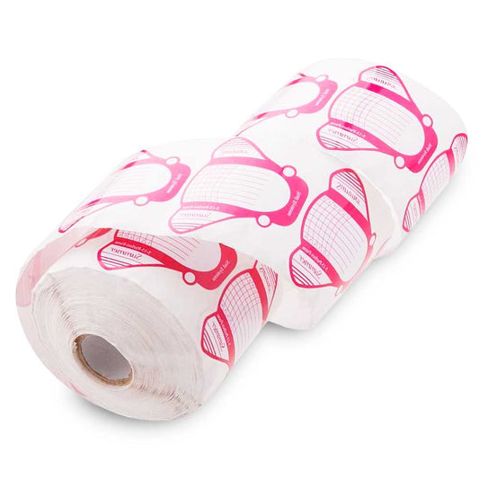 500 Pegatinas Guías Adhesivas Ajustables Plantillas Moldes Papel para Uñas de Gel UV Extensiones Manicura Nail Art