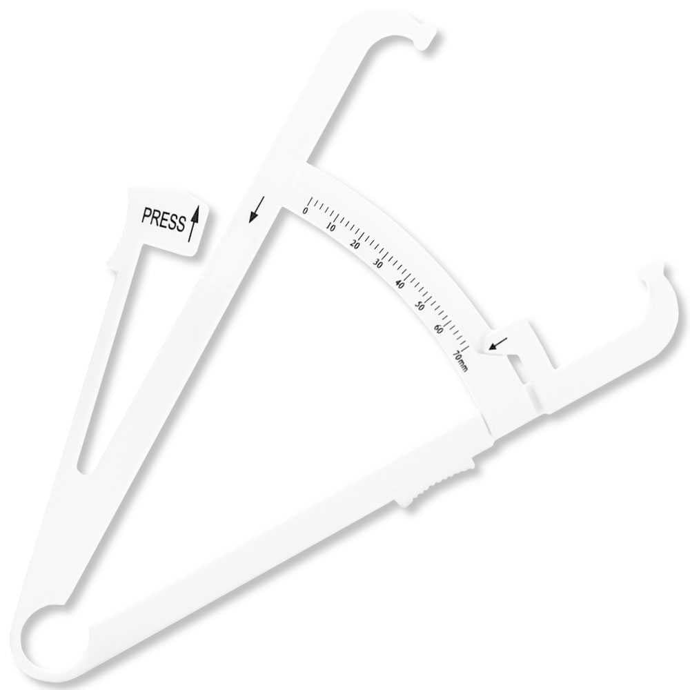 Medidor de Grasa Corporal Blanco Calibrador Calibre Adipómetro Lipocalibre Medidora IMC Manual Alta Precisión Pinza