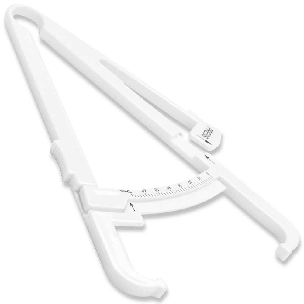 Medidor de Grasa Corporal Blanco Calibrador Calibre Adipómetro Lipocalibre Medidora IMC Manual Alta Precisión Pinza