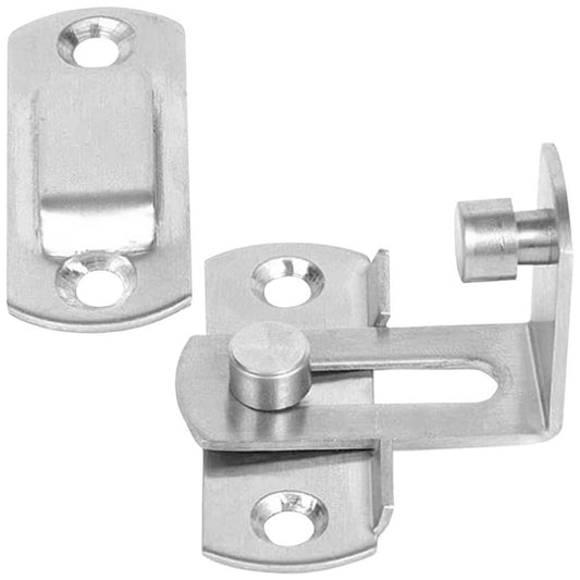 Cierre de Pestillo Ángulo Recto para Puerta Corredera Granero Seguridad Cerradura Curva Pasador Perno Cerrojo Metal