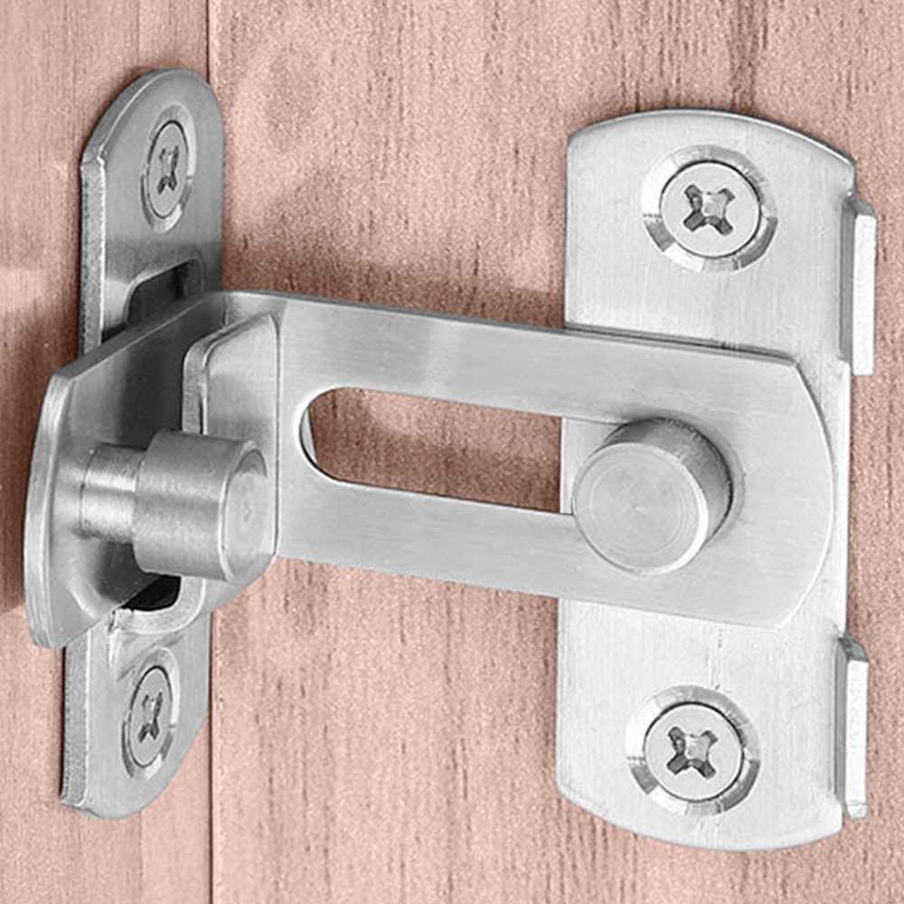 Cierre de Pestillo Ángulo Recto para Puerta Corredera Granero Seguridad Cerradura Curva Pasador Perno Cerrojo Metal