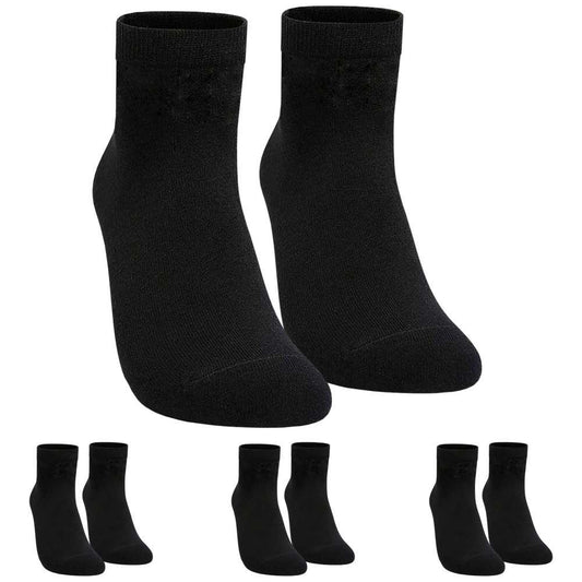 Paquete 4 Pares de Calcetines Cortos Ped Low Cut Tobilleros Talla 36-44 Negros Lisos Hombre Mujer Unisex GF80788