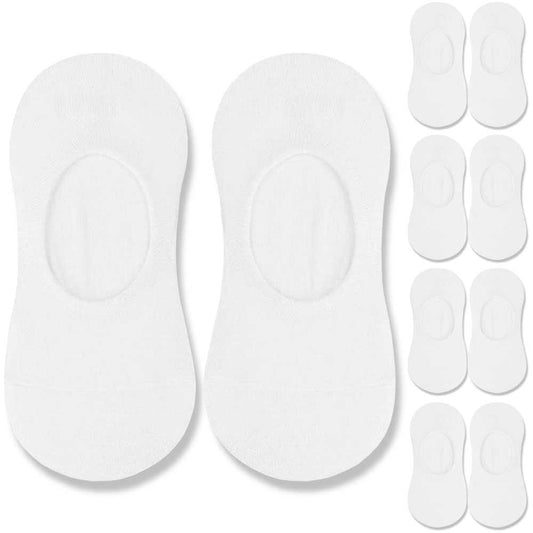 Paquete 5 Pares de Calcetines Invisibles Talla 36-44 GF80801 Blancos Lisos Hombre Mujer Unisex Suaves Ligeros