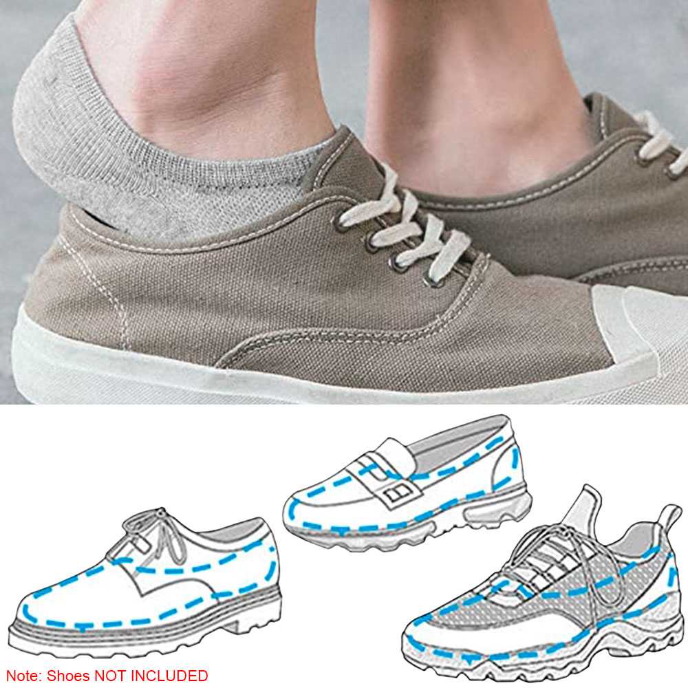 Paquete 5 Pares de Calcetines Invisibles Talla 36-44 GF80802 Gris WH Lisos Hombre Mujer Unisex Suaves Ligeros