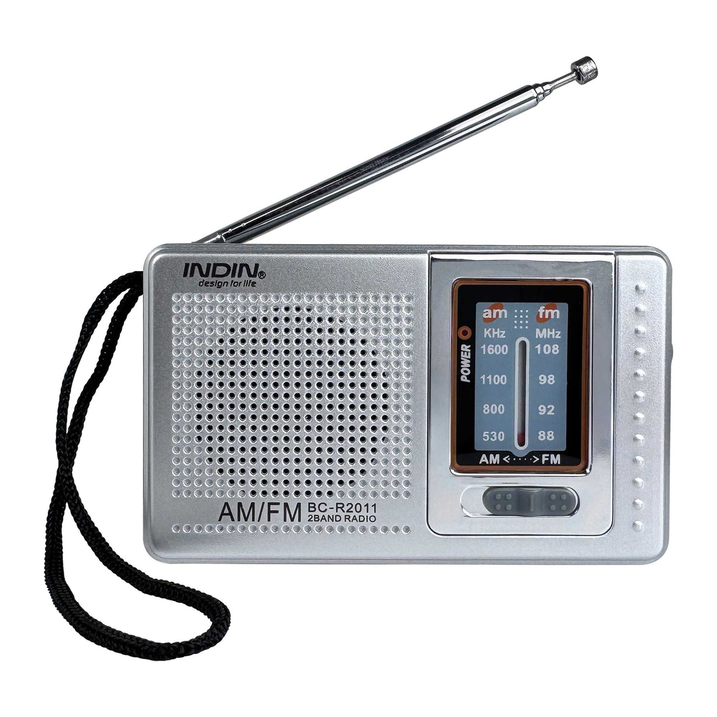 Radio de Mano BC-R2011 Analógica Mini Sintonizador AM/FM Altavoz Integrado Conector para Auriculares Jack 3.5mm