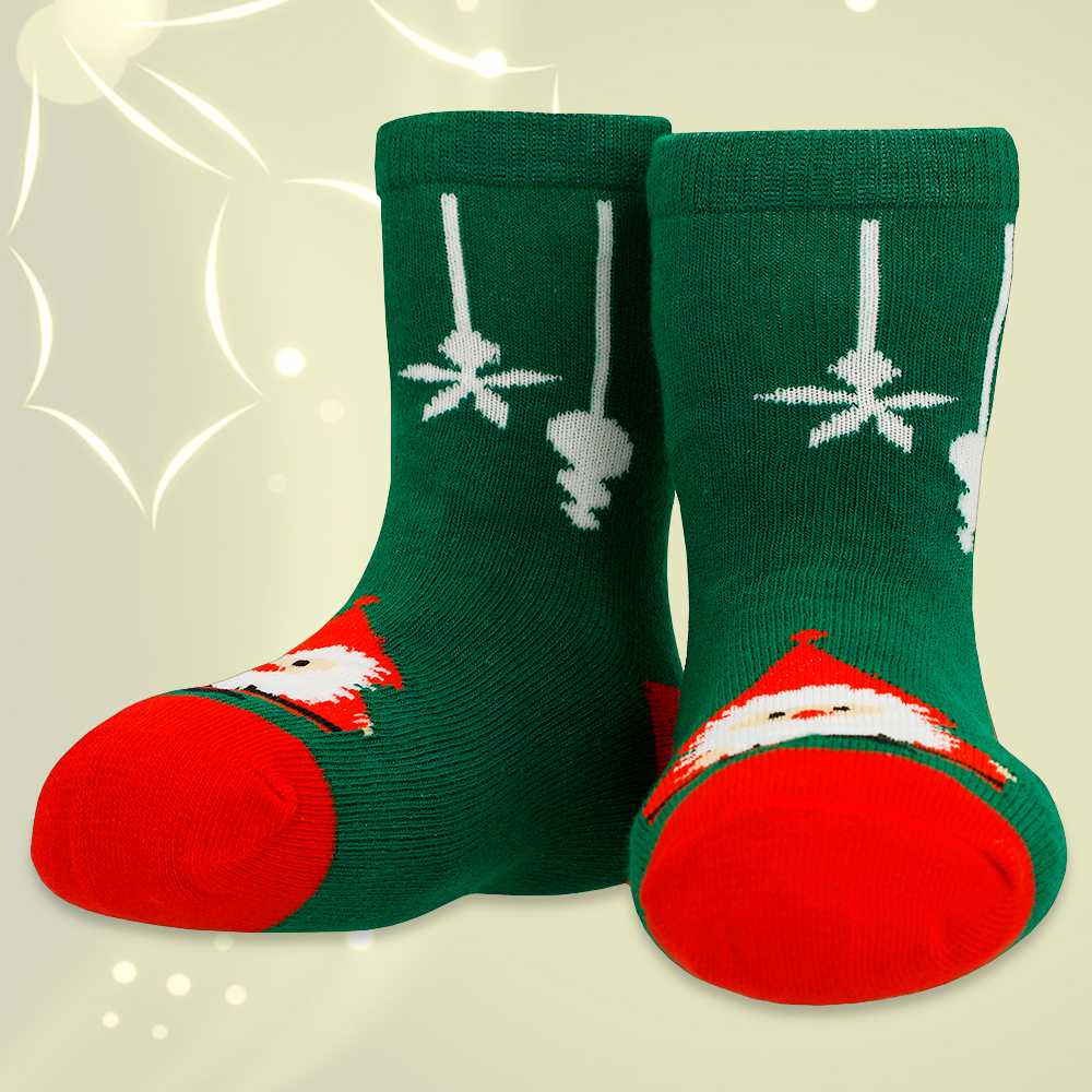 Paquete 5 Pares de Calcetines Estilo Navideños Cortos Ped Low Cut Tobilleros para Niños Niñas de 3-5 años M Navidad