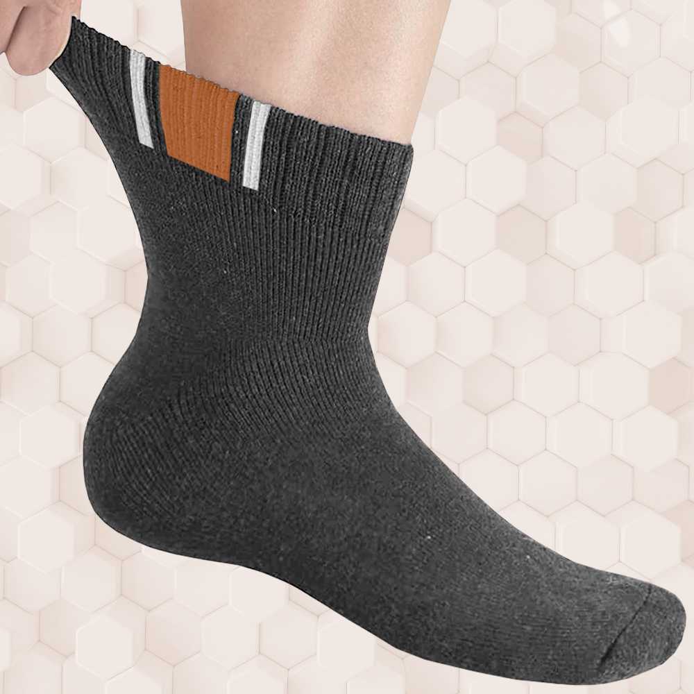 Evanka Paquete 4 Pares de Calcetines Cortos Talla 40-45 Colores Gris Azul Lisos Hombre Mujer Unisex