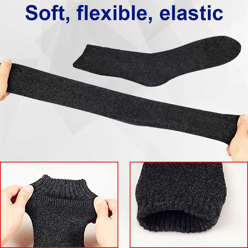 Evanka Paquete 4 Pares de Calcetines Extra Gruesos Super Cálidos Talla 38-43 Colores Hombre Invierno Unisex EK011