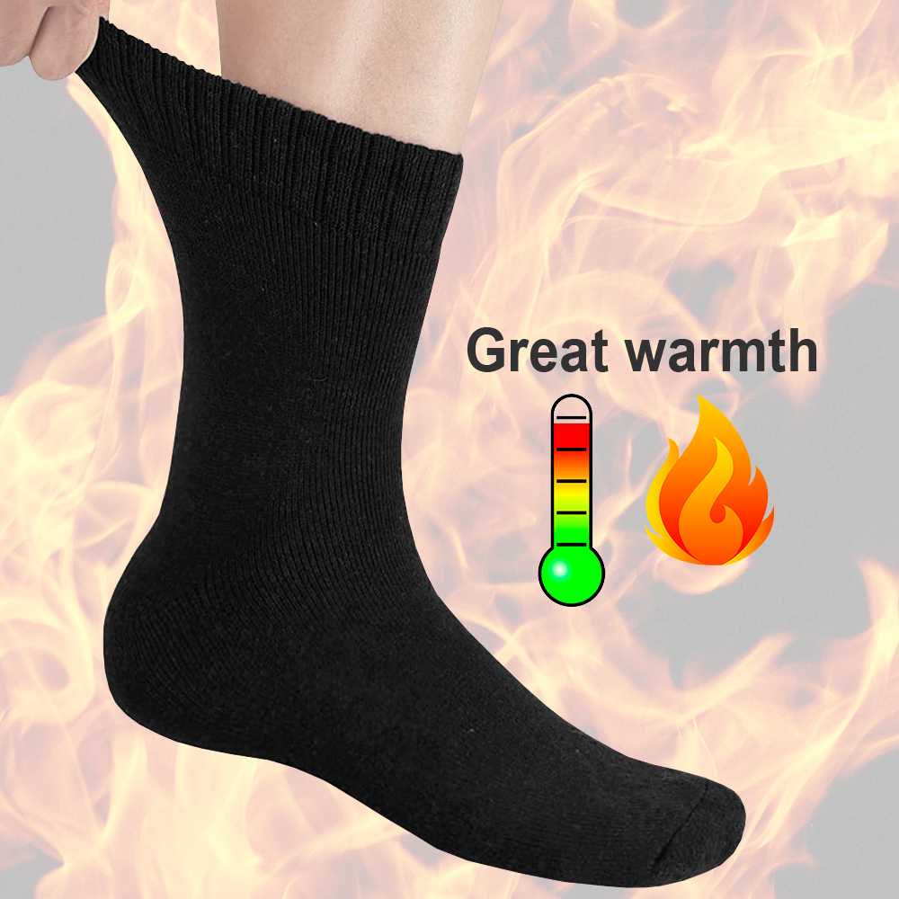 Evanka EK013 Paquete 5 Pares de Calcetines Algodón Calientes Talla 40-45 Colores para Invierno Hombre Suaves Elasticos