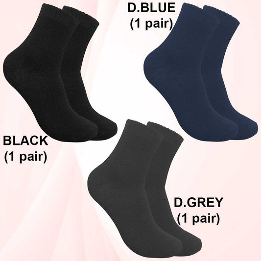 Evanka EK014 Paquete 3 Pares de Calcetines Algodón Calientes Talla 40-45 Colores para Invierno Hombre Suaves Elasticos