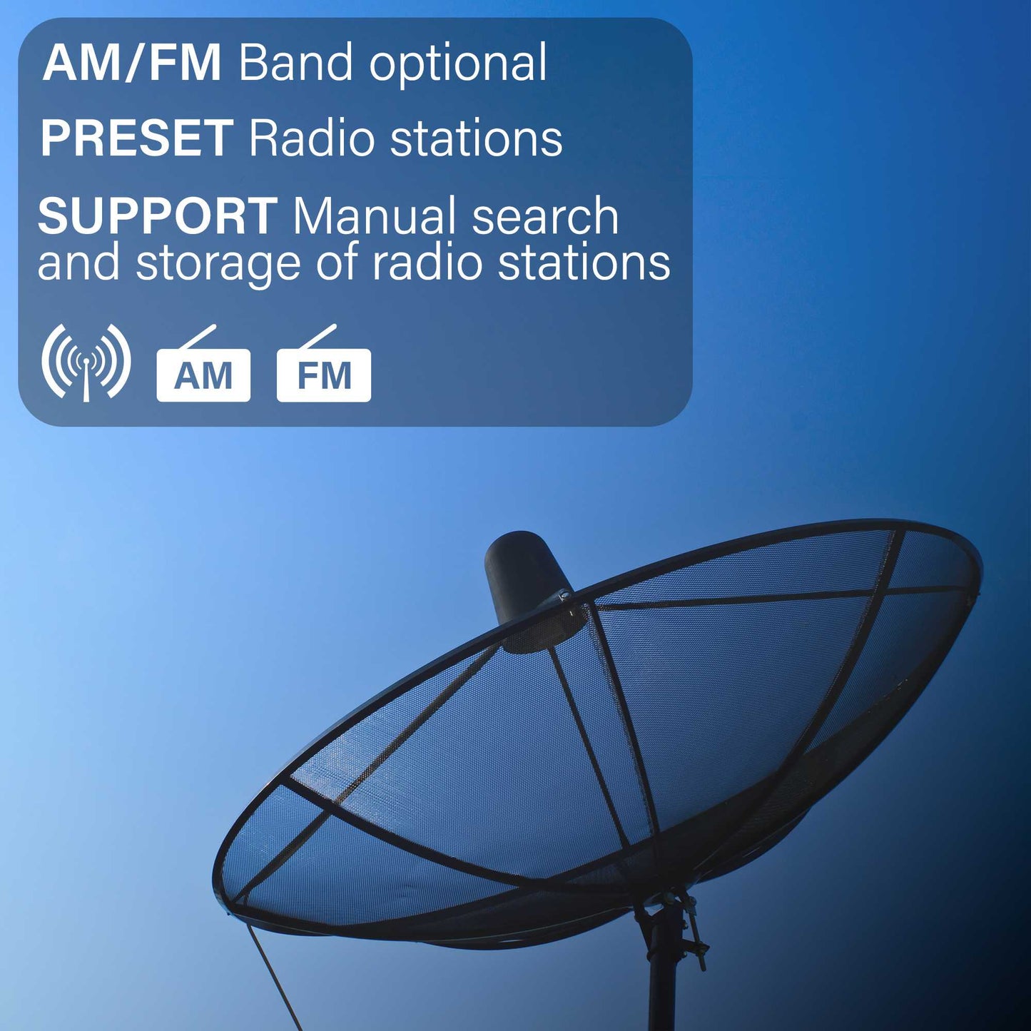 Radio de Mano BC-R2048 Analógica Mini Sintonizador AM/FM Altavoz Integrado Conector para Auriculares Jack 3.5mm