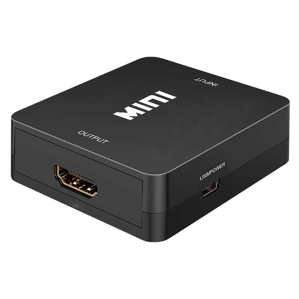 Adaptador de VGA a HDTV Convertidor Video Audio Analogica 1080p Negro para PC Ordenador Portatil Monitor TV HDTV Conversor VGA2HDTV Resolucion Full HD