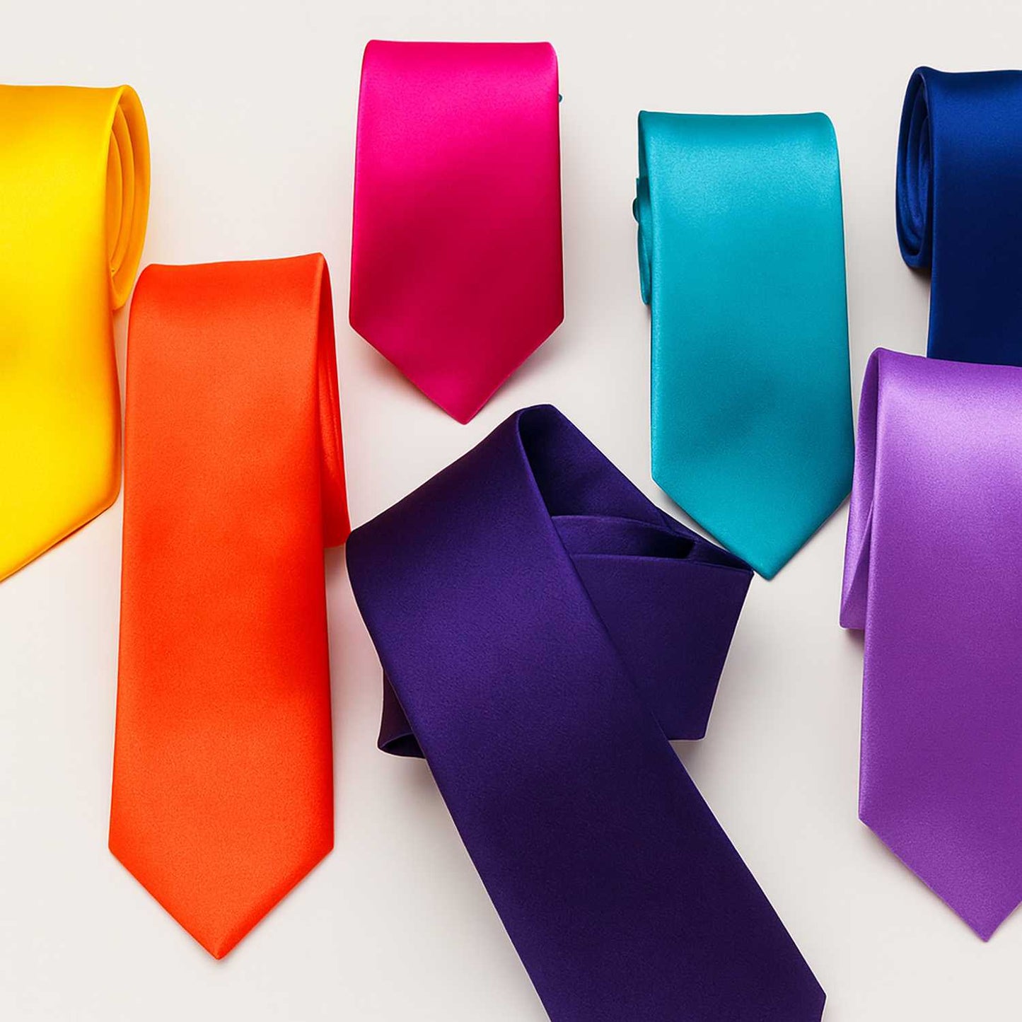 Corbata Estrecha Unisex sin Estampado Satinado Fucsia para Celebraciones y Eventos 100% Poliéster