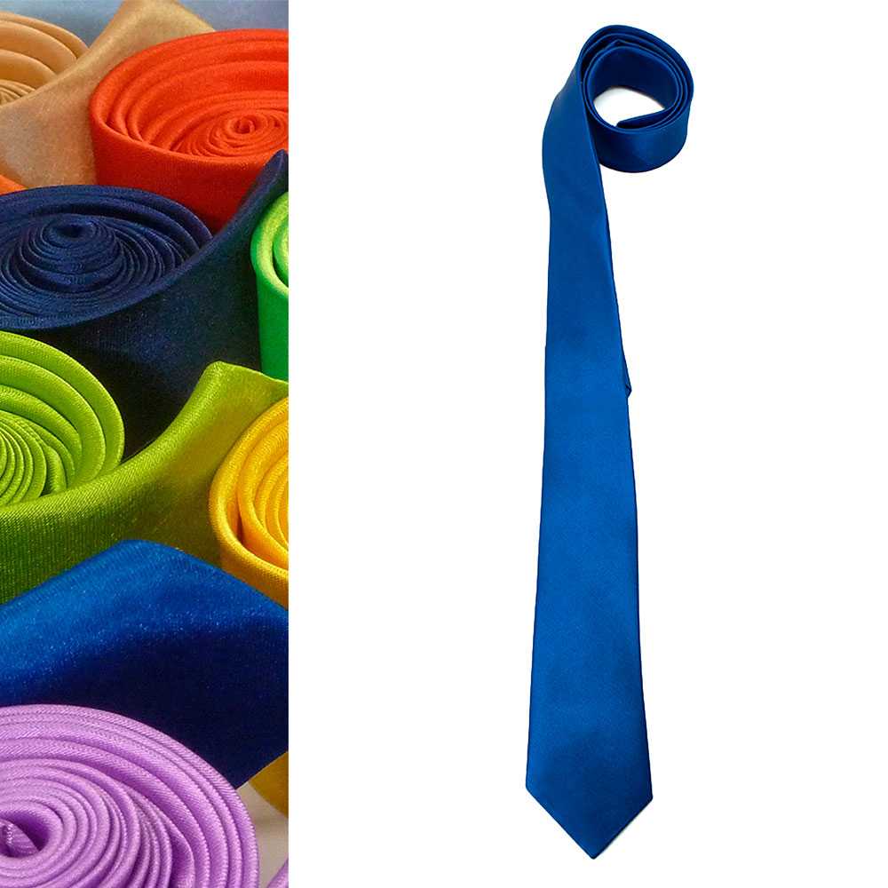 Corbata Estrecha Unisex sin Estampado Satinado Azul Marino n16 para Celebraciones y Eventos 100% poliéster