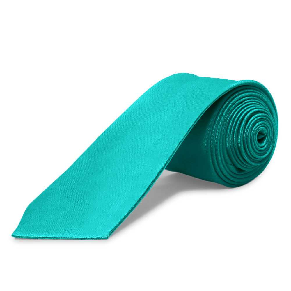 Corbata Estrecha Unisex sin Estampado Satinado Azul para Celebraciones y Eventos 100% Poliéster