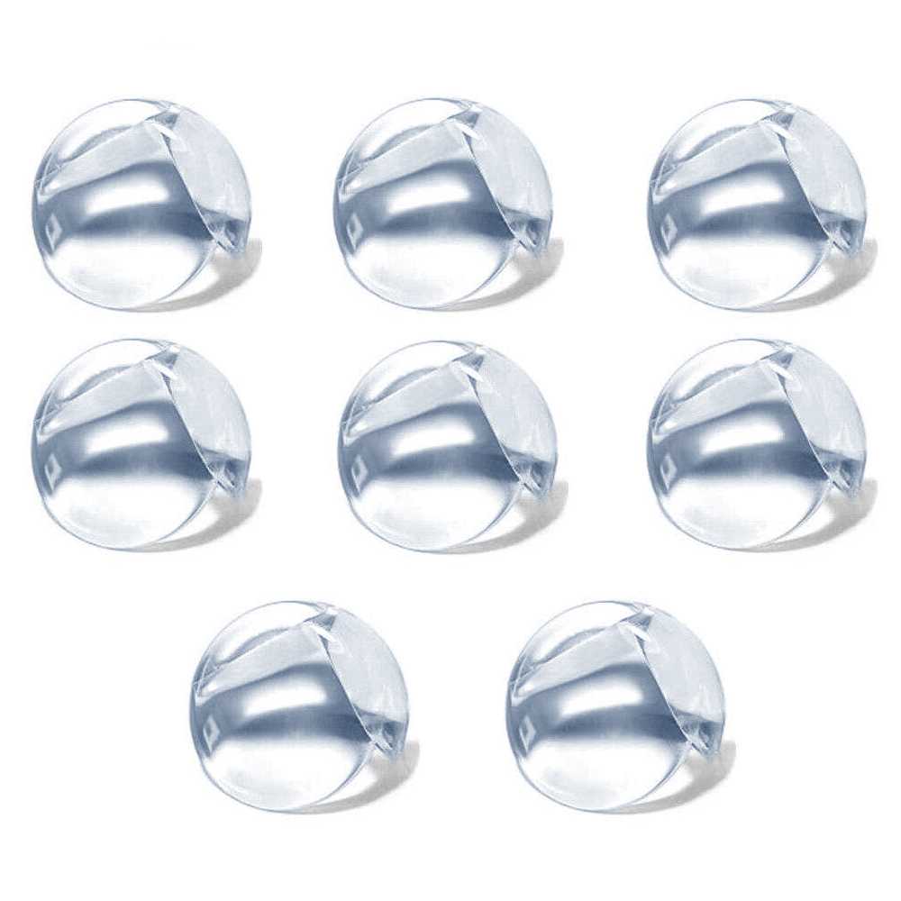 Protector de Esquina 8pcs, Tacos para Cubrir Cantos de Muebles, Silicona Transparente Forma Circular