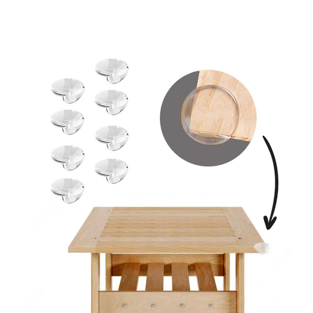 Protector de Esquina 8pcs, Tacos para Cubrir Cantos de Muebles, Silicona Transparente Forma Circular