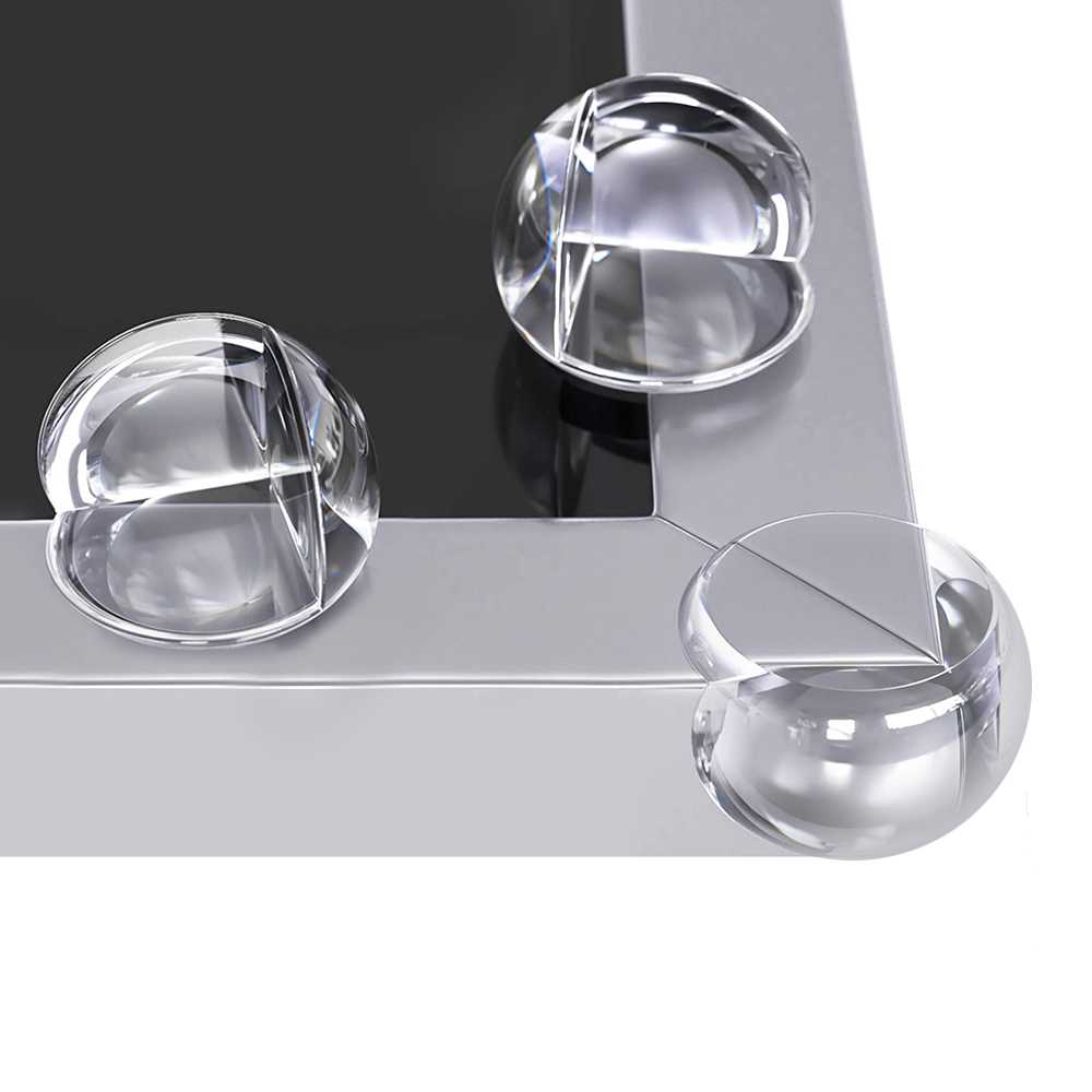 Protector de Esquina 8pcs, Tacos para Cubrir Cantos de Muebles, Silicona Transparente Forma Circular