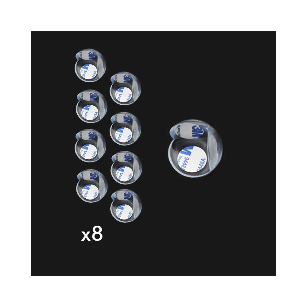 Protector de Esquina 8pcs, Tacos para Cubrir Cantos de Muebles, Silicona Transparente Forma Circular