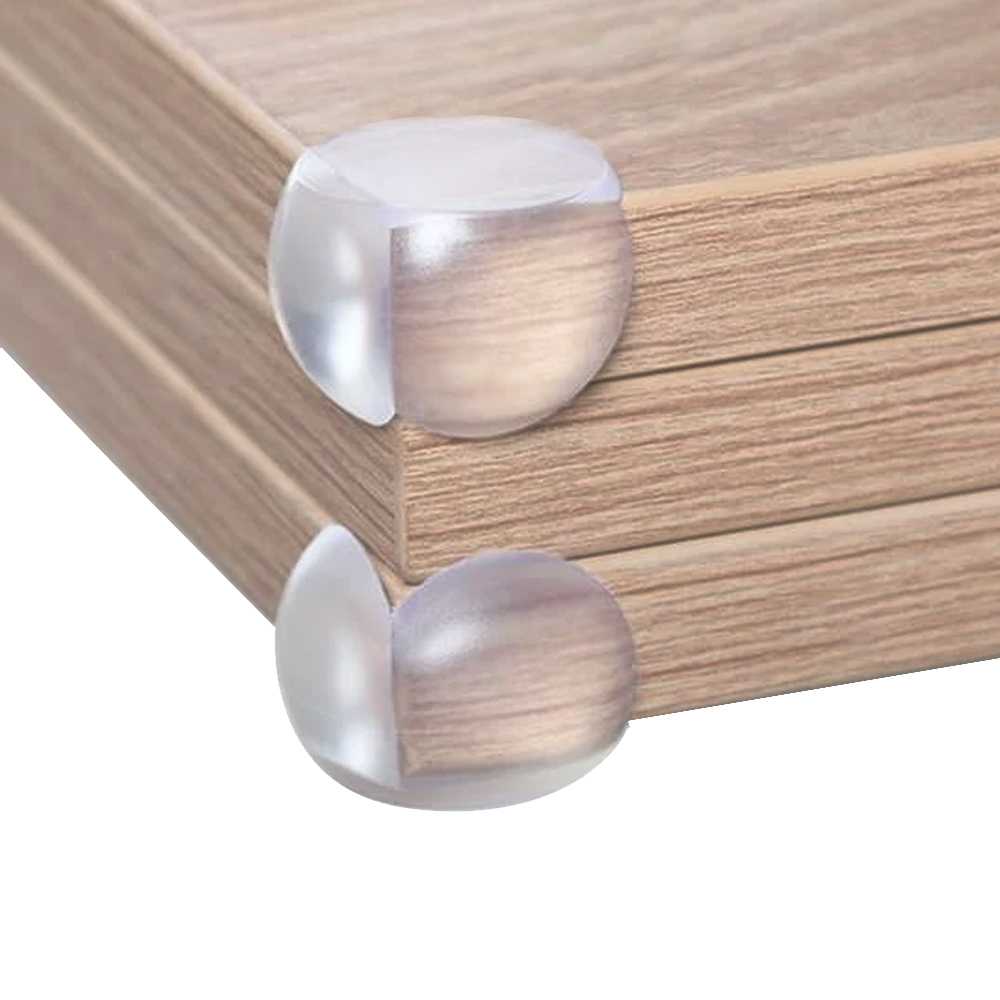 Protector de Esquina 8pcs, Tacos para Cubrir Cantos de Muebles, Silicona Transparente Forma Circular