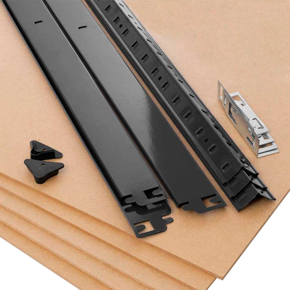 Estantería Esquinera Pentagonal Metálica Negra de 5 Baldas 180 x 90 x 90 x 40 x 40 x 70,5cm Hasta 875kg para Trasteros Garajes