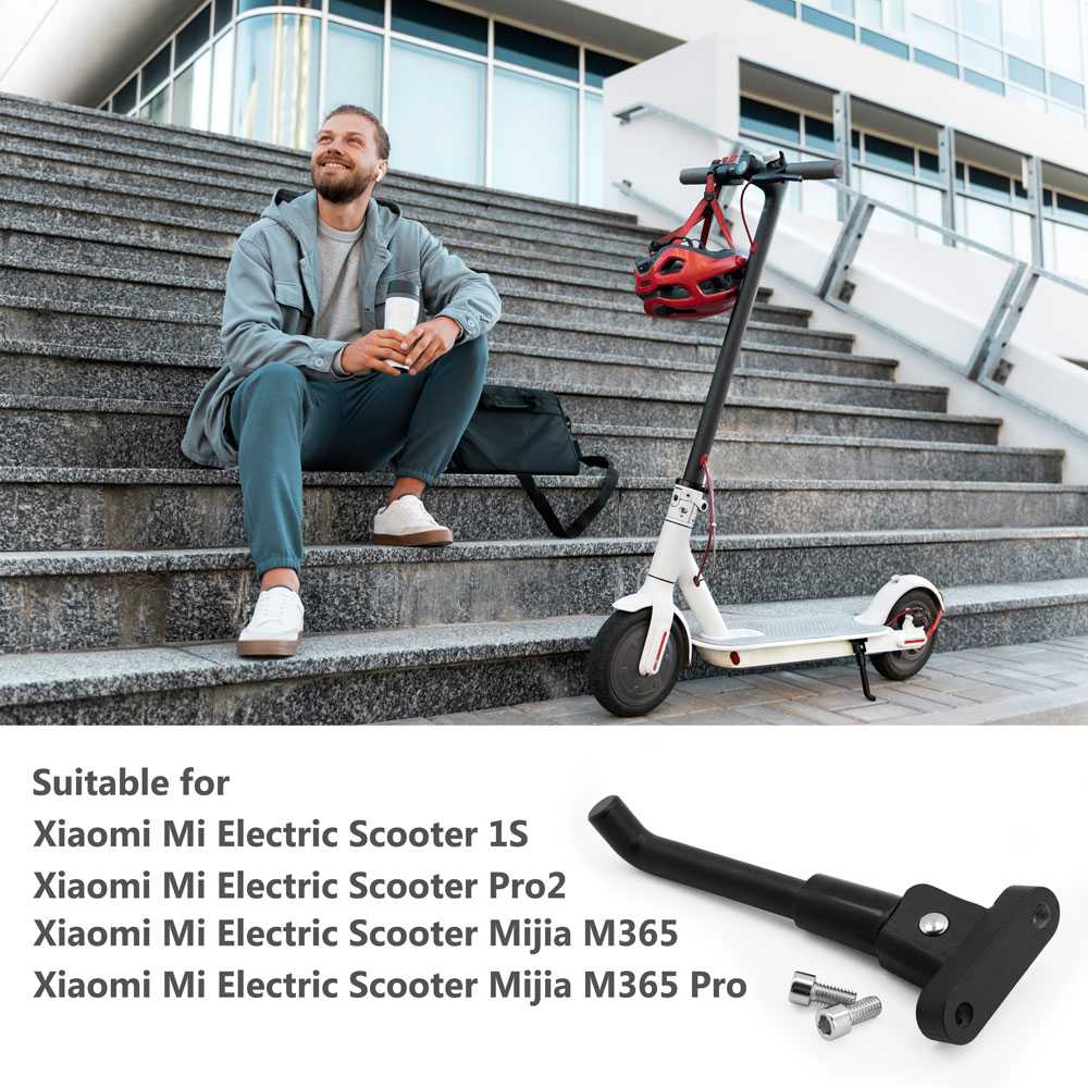 Soporte de estacionamiento plegable para Scooter Compatible con xiaomi 1S/M365/Pro color negro