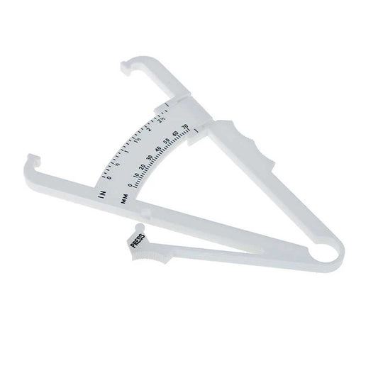 Calibre Medidor de Grasa Corporal Blanco Calibrador Adipómetro Lipocalibre Medidora IMC Manual Alta Precisión Pinza