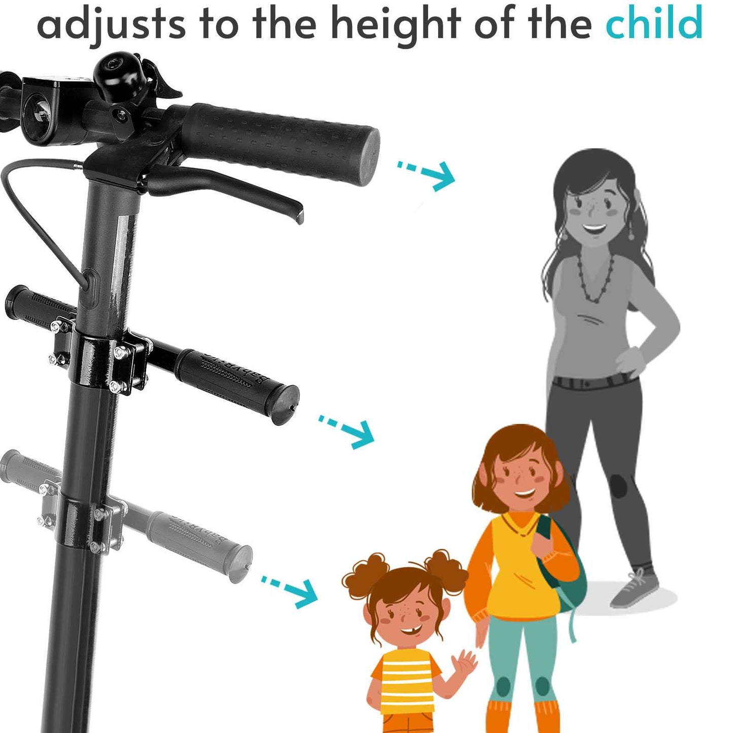 Barra de Agarre Ajustable para Niños Compatible con Patinete Eléctrico Xiaomi 1S M365 Essential y Pro 2