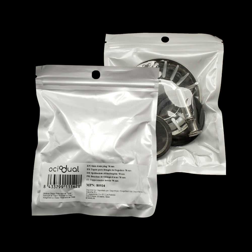 Tapón Colador para Desagüe de Fregadero Diametro 79-82mm Acero Inox Filtro de desechos Cesta de Drenaje para Fregaderos