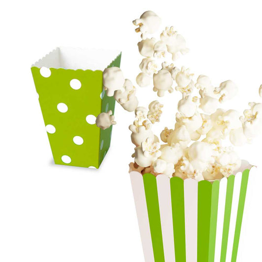 Bolsas Carton 18pcs para Baby shower, Cajas para Fiestas, Navidad Y Cumpleaños, Bolsas de Palomitas, retro box, Patatas, Nuggets, Cajas de Dulces.