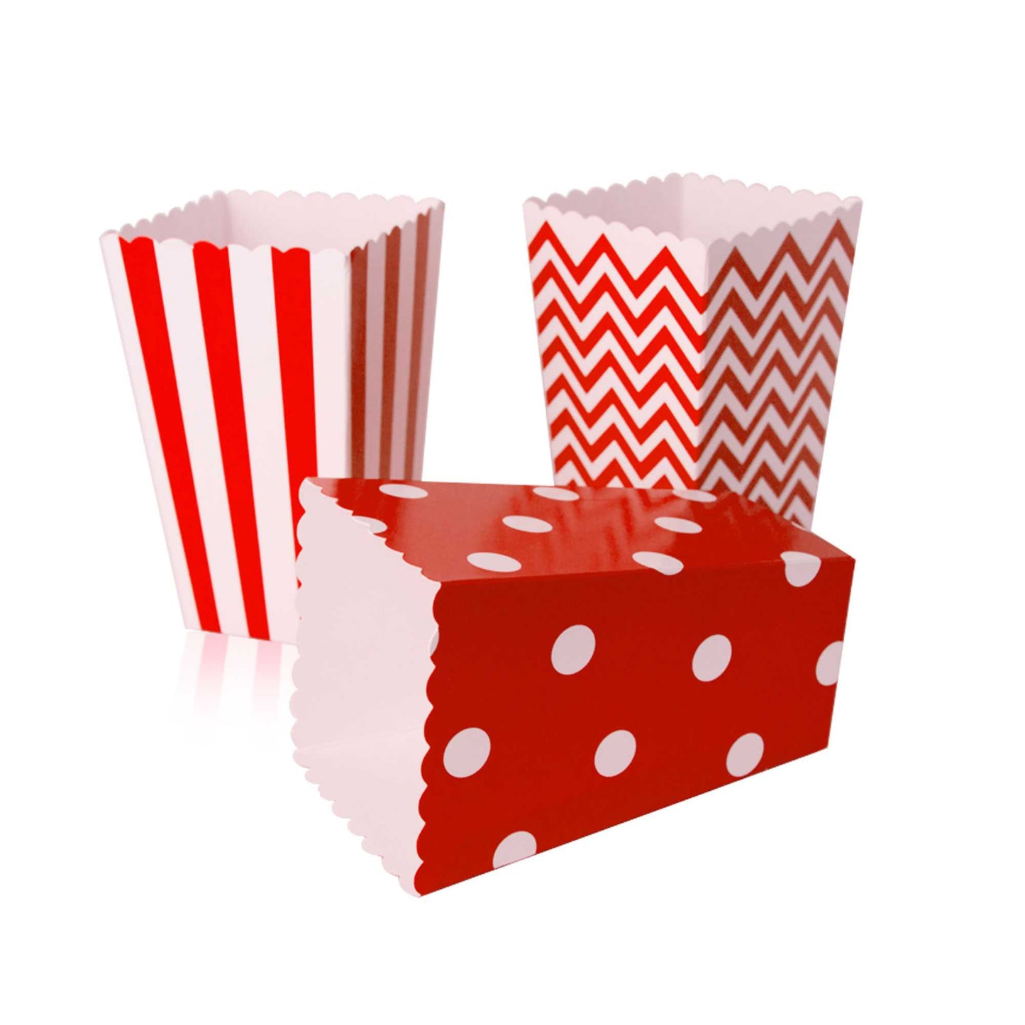 Bolsas Carton 18pcs para Baby shower, Cajas para Fiestas, Navidad Y Cumpleaños, Bolsas de Palomitas, retro box, Patatas, Nuggets, Cajas de Dulces.