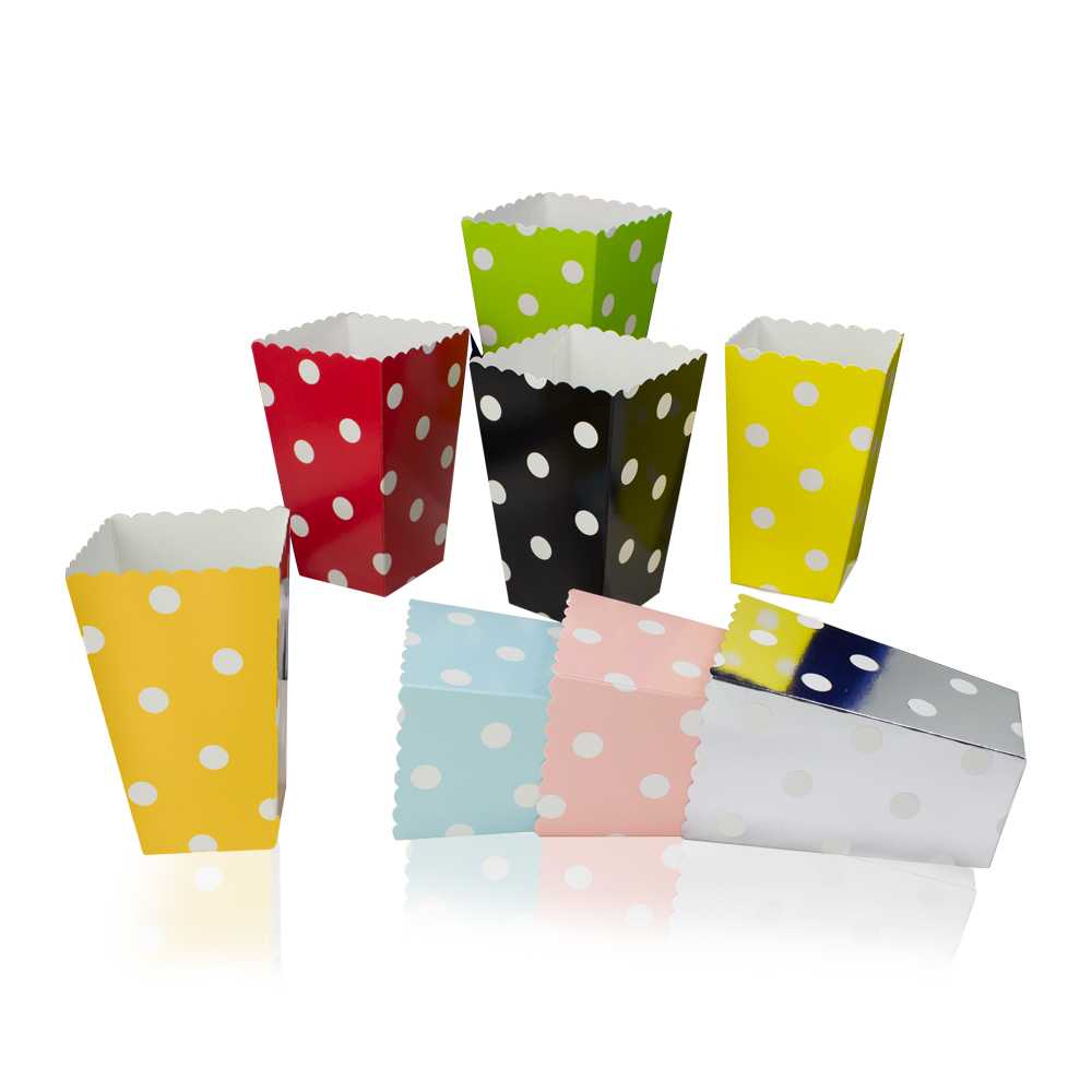 Bolsas Carton 18pcs para Baby shower, Cajas para Fiestas, Navidad Y Cumpleaños, Bolsas de Palomitas, retro box, Patatas, Nuggets, Cajas de Dulces.