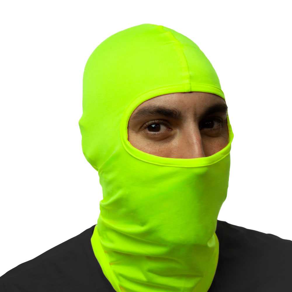 Pasamontañas Bufanda Protector UV Verde Fluorescente para Deportes al Aire Libre Esqui Dias Frios Invierno Airsoft Paintball