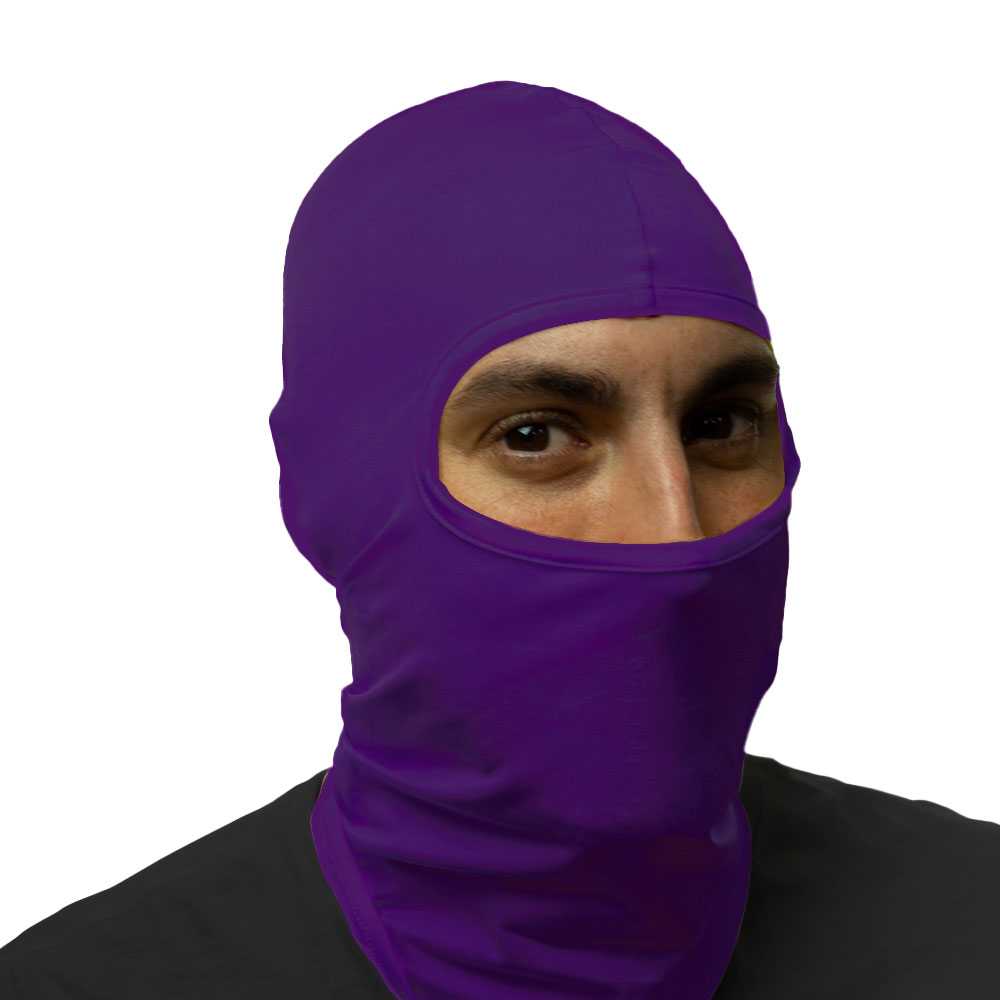 Pasamontañas Bufanda Protector UV Morado para Deportes al Aire Libre Esqui Dias Frios Invierno Airsoft Paintball