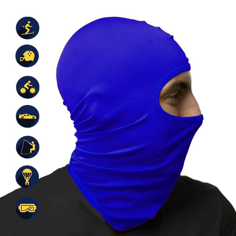 Pasamontañas Bufanda Protector UV Azul para Deportes al Aire Libre Esqui Dias Frios Invierno Airsoft Paintball