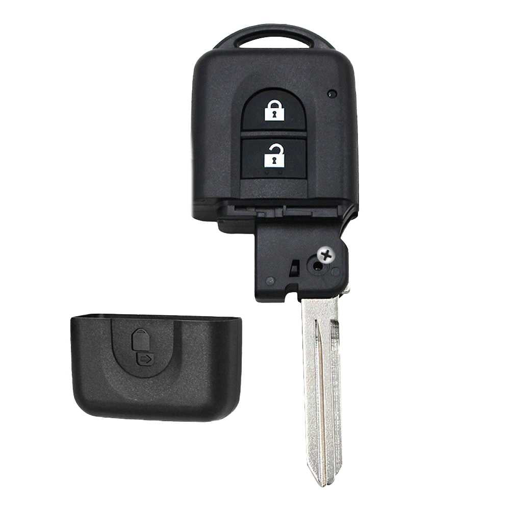 Carcasa Llave de Mando 2 Botones Compatible con Nissan Micra X-Trail Qashqai Juke Duke Navara Note Pathfinder